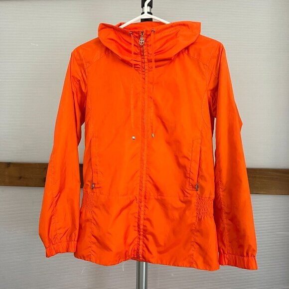 JC de Castelbajac Orange Zip Up‎ Windbreaker Light Jacket Sz S *no size label* - Picture 1 of 15
